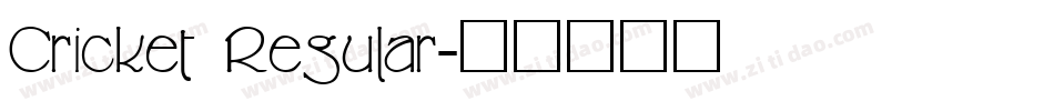 Cricket Regular字体转换